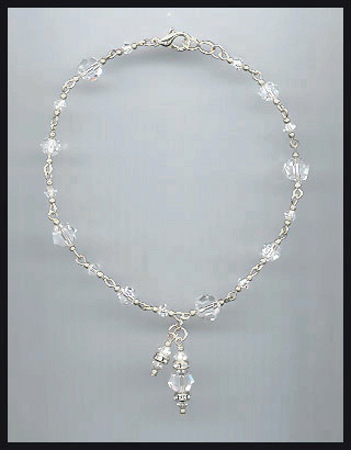 Clear Crystal Drop Anklet