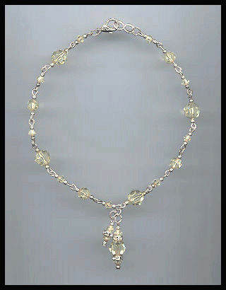 Jonquil Yellow Crystal Anklet