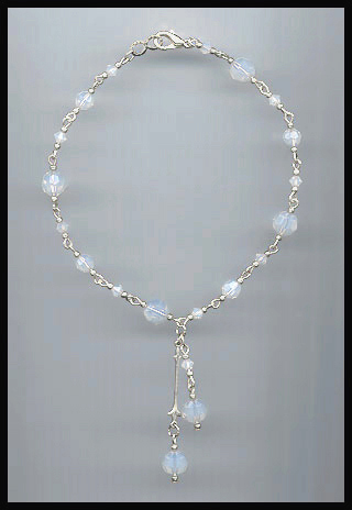 White Opal Crystal Anklet