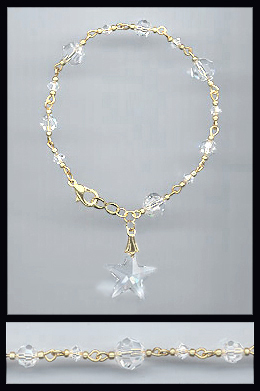 Clear Crystal Star Anklet