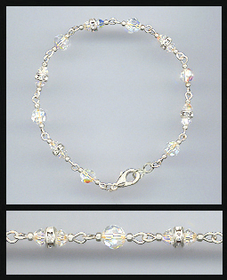 Delicate Aurora Borealis Crystal Bracelet