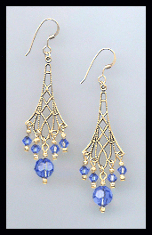 Sapphire Blue Vintage Earrings