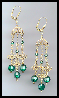 Emerald Green Chandelier Earrings