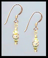 Mini Gold Jonquil Crystal Rondelle Earrings
