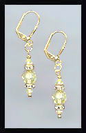 Gold Jonquil Swarovski Rondelle Earrings