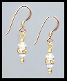 Mini Opal White Crystal Earrings