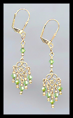 Peridot Green Dangle Earrings