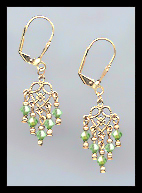 Peridot Green Dangle Earrings