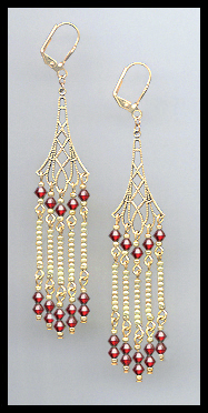 Swarovski Ruby Red Crystal Earrings