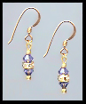 Mini Tanzanite Purple Crystal Earrings