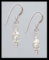 Mini Aquamarine Crystal Earrings