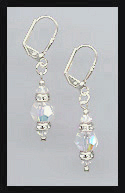 Short Swarovski Aurora Crystal Earrings