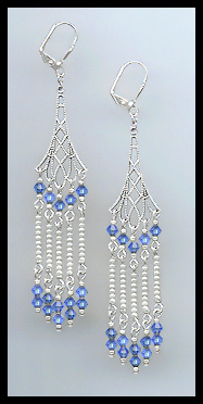 Swarovski Sapphire Blue Earrings