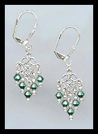 Tiny Emerald Green Earrings