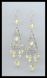 Deco Style Jonquil Yellow Earrings