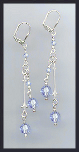 Swarovski Light Blue Crystal Drop Earrings