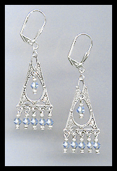 Deco Style Aquamarine Earrings