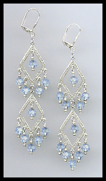 Swarovski Light Blue Crystal Earrings