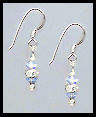 Tiny Swarovski Light Blue Crystal Earrings