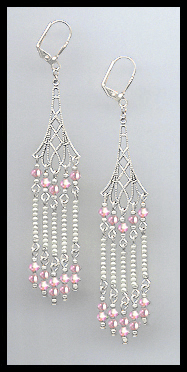 Swarovski Light Pink Crystal Earrings