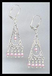 Deco Style Light Pink Earrings