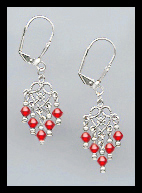 Cherry Red Dangle Earrings