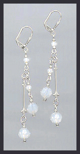 Opal White Drop Earrings