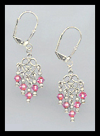 Tiny Rose Pink Earrings