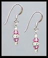 Mini Rose Pink Crystal Earrings