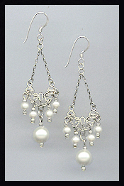 Vintage Crystal Pearl Earrings