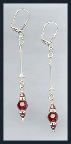 Ruby Red Crystal & Rondell Earrings