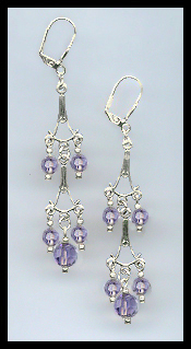Tanzanite Purple Dangle Earrings