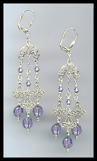 Tanzanite Purple Chandelier Earrings