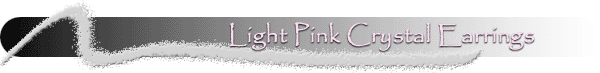 Swarovski  Light Pink Crystal Earrings