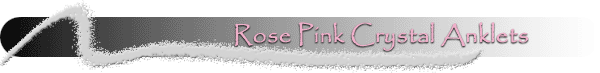 Rose Pink Crystal Anklets
