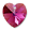 Fuchsia Crystal Heart Earrings