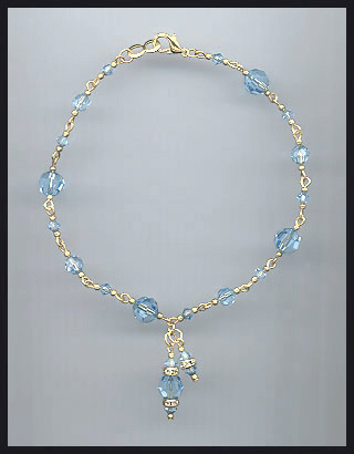 Aqua Crystal Anklet