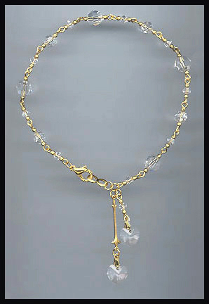 Clear Crystal Heart Anklet