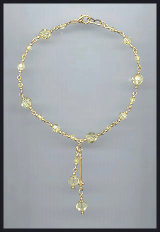 Jonquil Yellow Crystal Anklet
