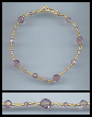 Swarovski Lavender Anklet