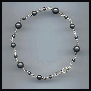Swarovski Black Pearl Anklet