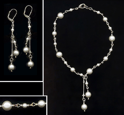 Swarovski Cream Pearl Anklet Set