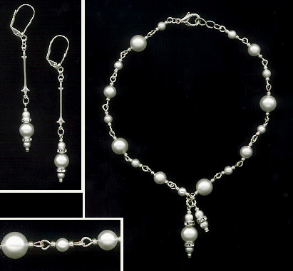 Faux Pearl Anklet Set