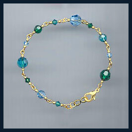 Swarovski Blue Zircon Crystal Bracelet
