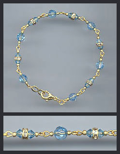 Aquamarine Crystal Bracelet