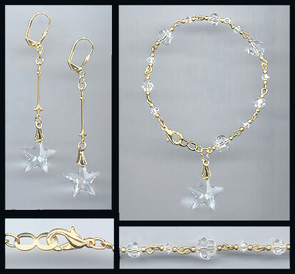 Crystal Star Bracelet Set