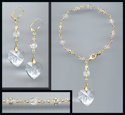 Swarovski Crystal Heart Set