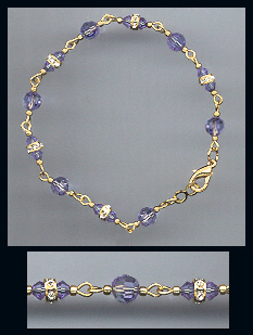 Tanzanite Purple Swarovski Crystal Bracelet