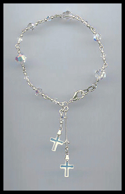 Swarovski Aurora Crystal Cross bracelet