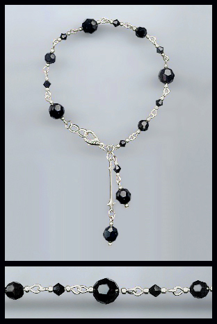 Silver Aquamarine Swarovski Crystal Bracelet